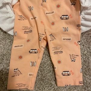 3 month baby girls Petit Lem hippie bus 2piece set